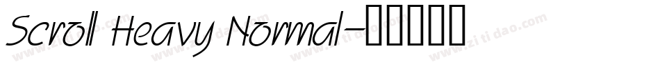 Scroll Heavy Normal字体转换